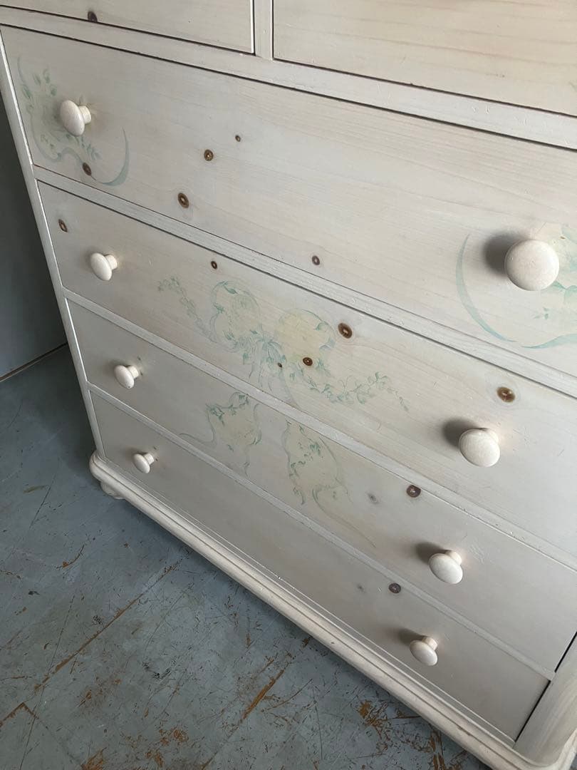 Thomasville(トーマスビル) チェスト5段　ボタニカル柄(薔薇柄)