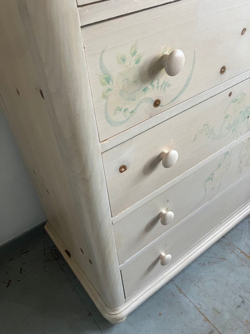 Thomasville(トーマスビル) チェスト5段　ボタニカル柄(薔薇柄)