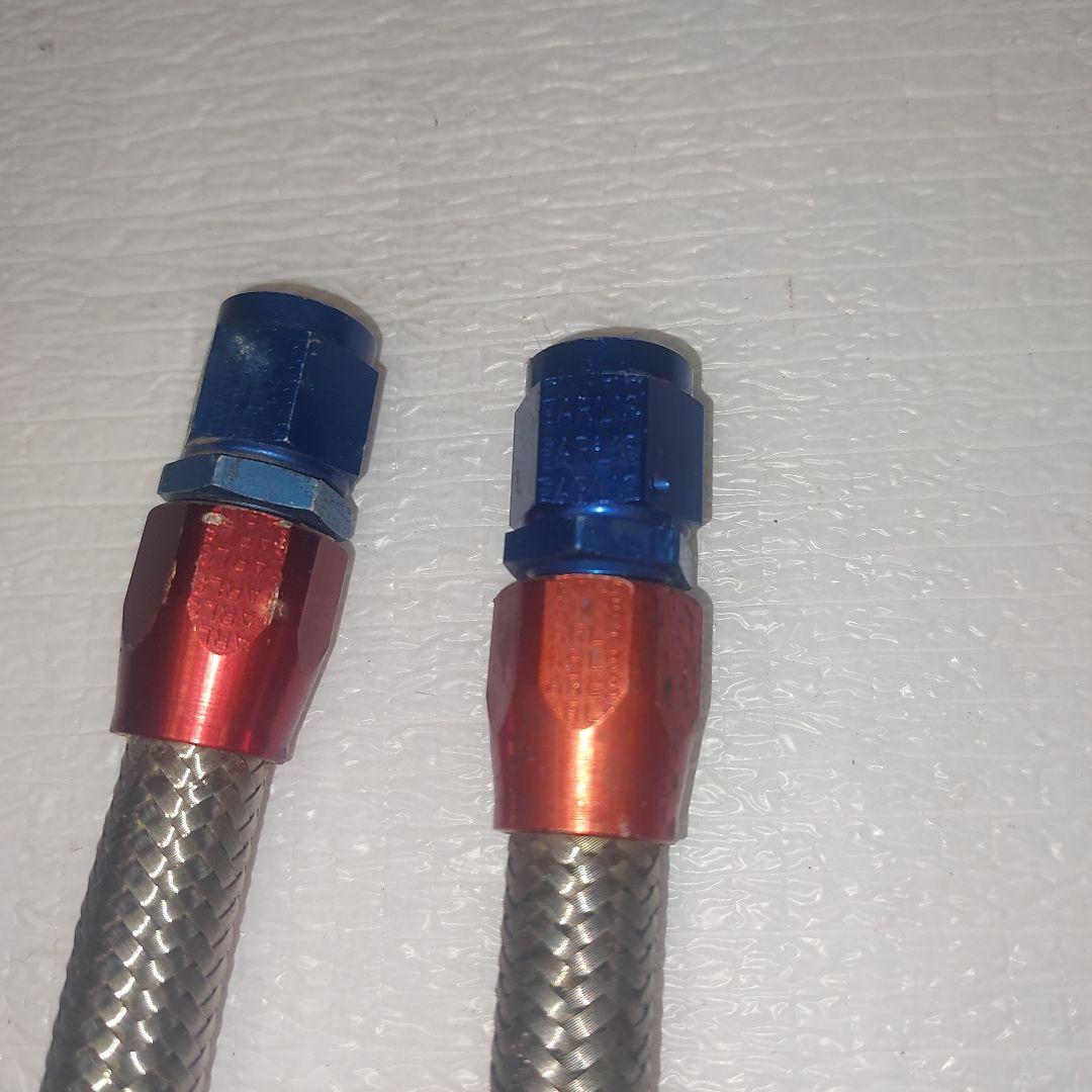 CBX400F/550F アールズオイルクーラーメッシュホース④