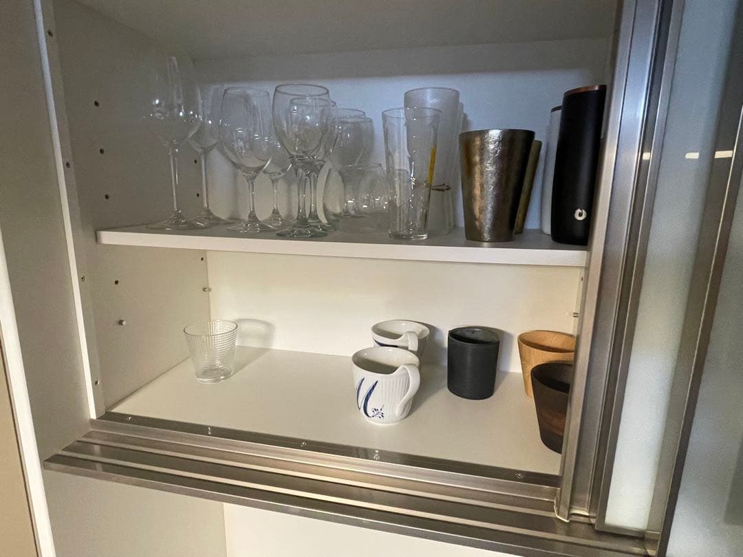 値下済！ニトリ アルミナ2 140cmキッチンボード シンプル ホワイト 食器棚