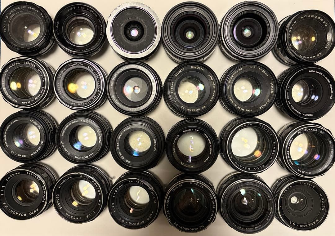 【まとめ売り①】MINOLTA、Konicaなどオールドレンズ24点