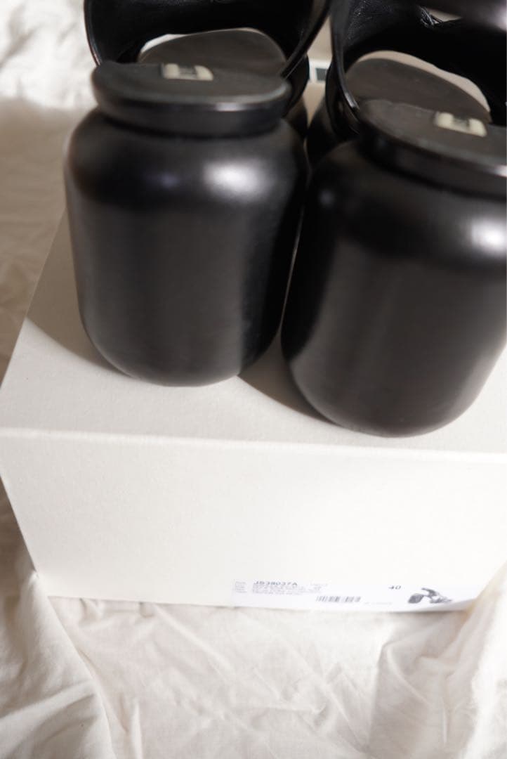 W*p様 JIL SANDER ブロックヒール サンダル 39 40 25.0