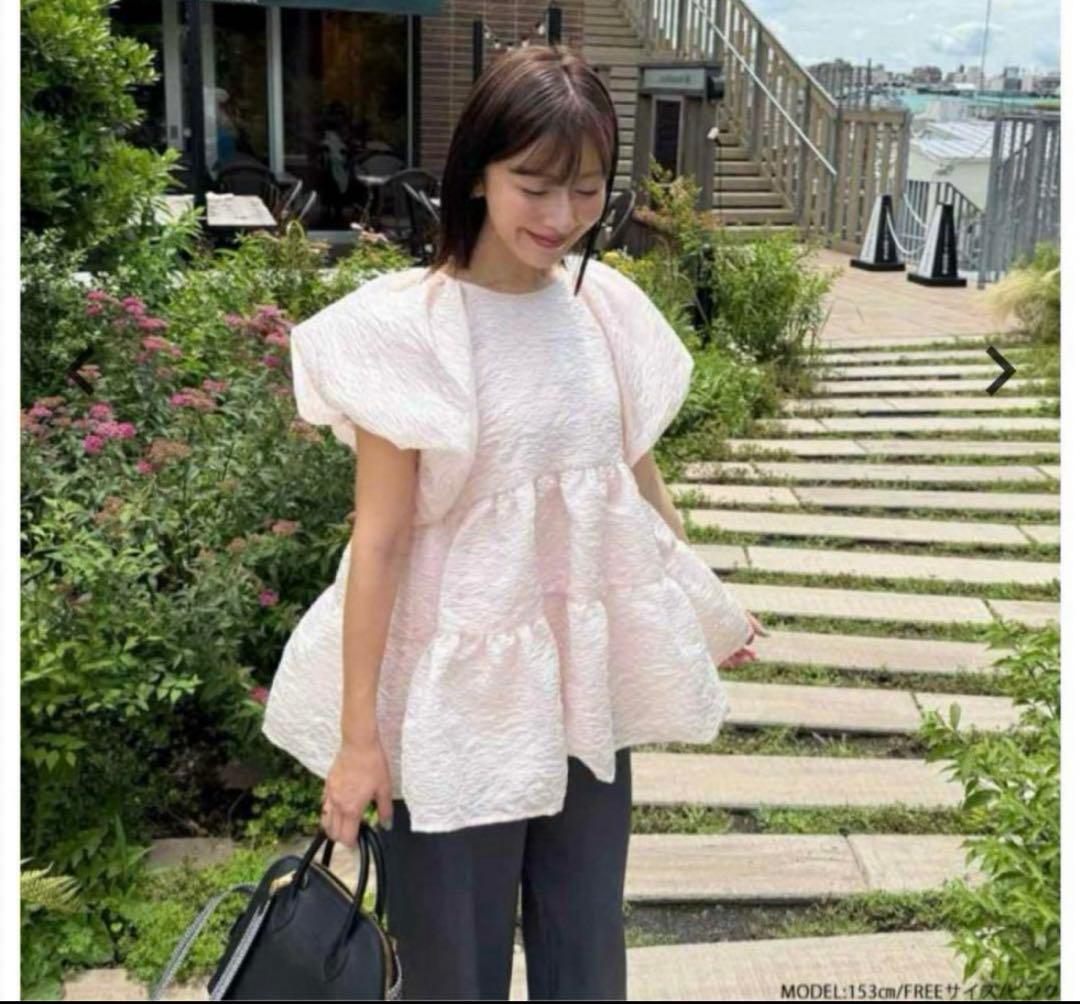 fitmore saayaコラボ！ジャガードティアードトップス