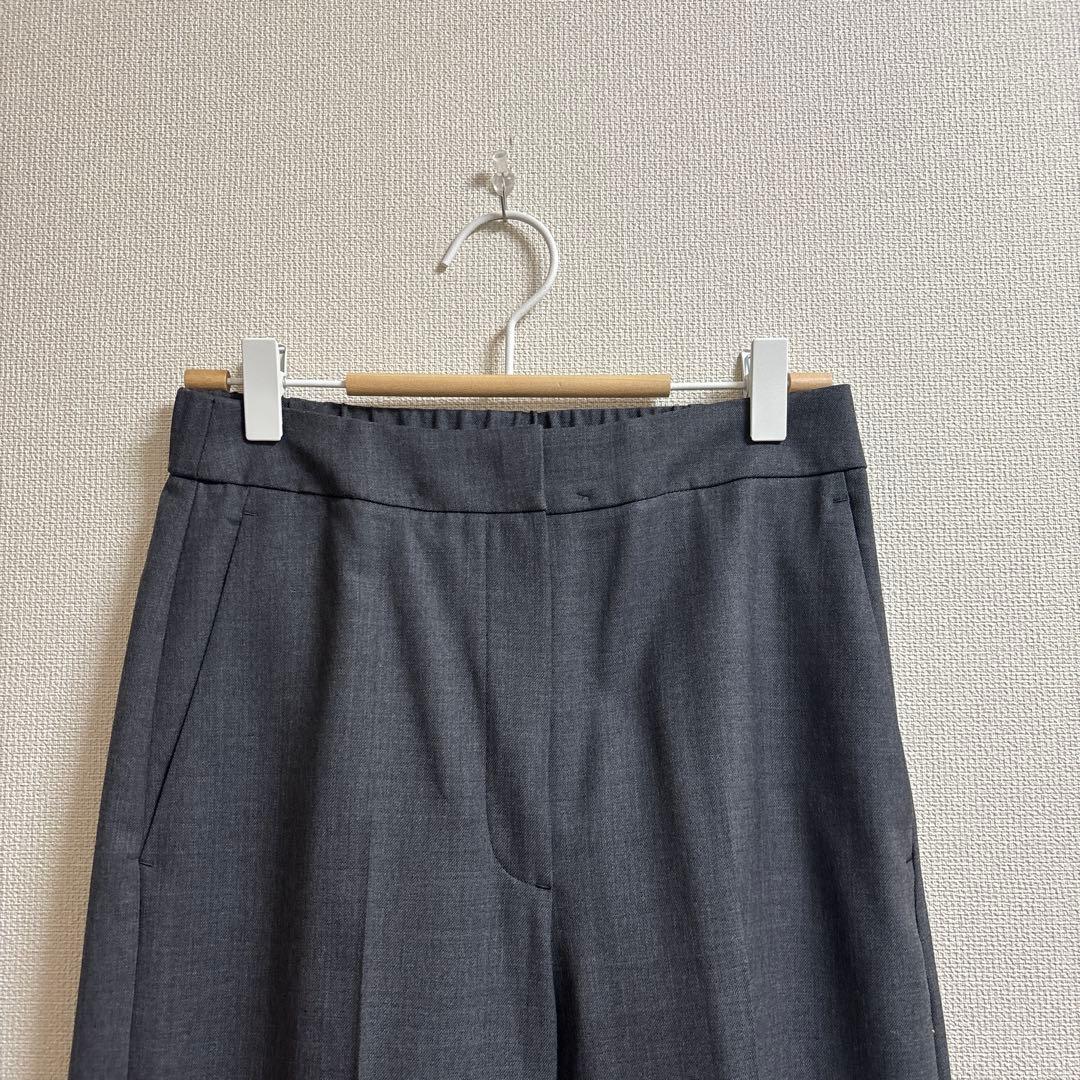 セオリーリュクス　パンツ　ワイド　ストレート　グレー　美品　36号
