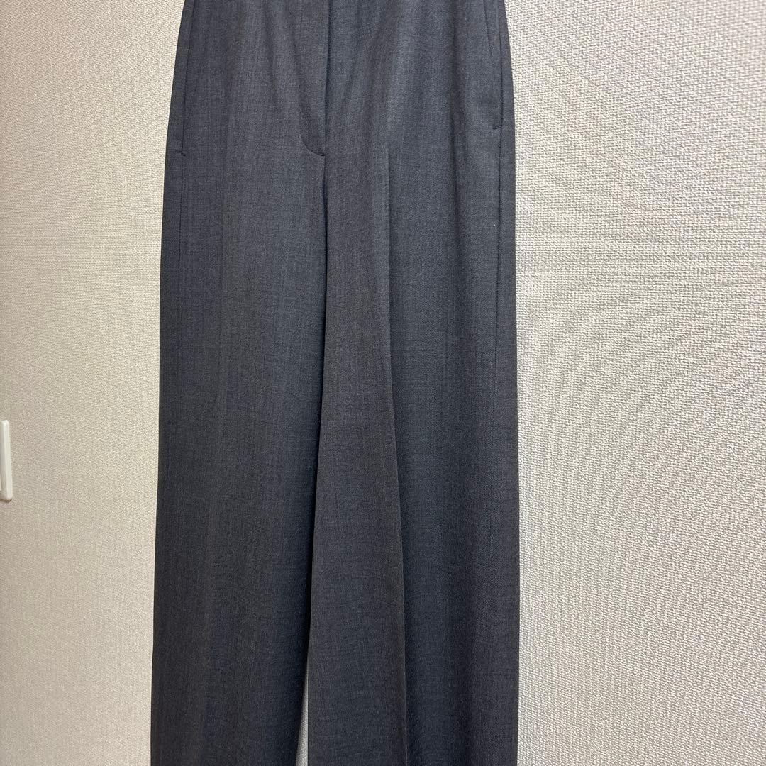 セオリーリュクス　パンツ　ワイド　ストレート　グレー　美品　36号