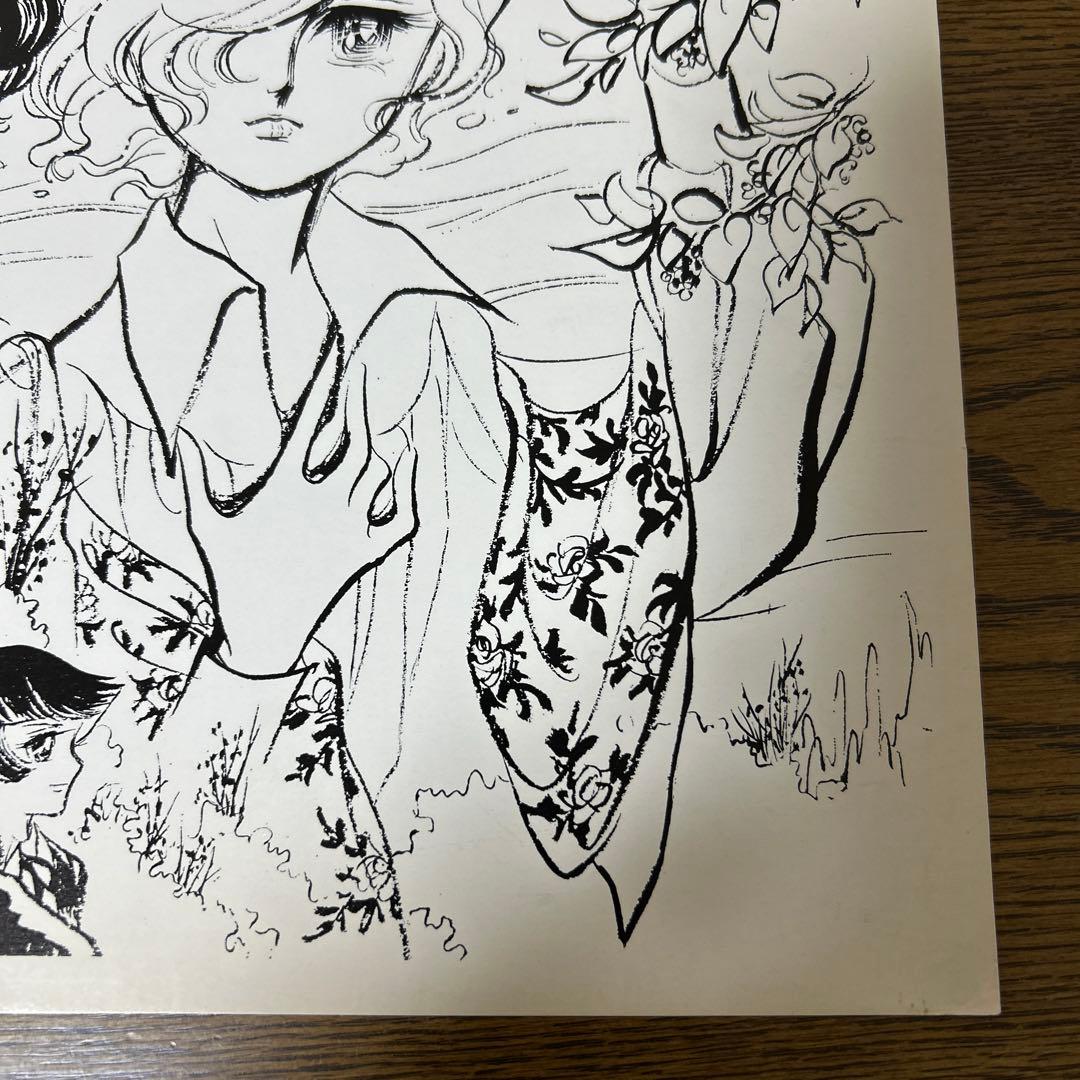 竹宮恵子　直筆サイン色紙②(イラストはプリント)