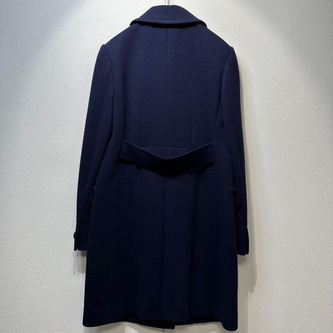 希少 美品 MIU MIU ウール Aライン デザイン ステンカラーコート 40
