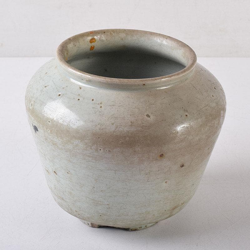 朝鮮美術　李朝　高麗白磁　壷　C　R8595