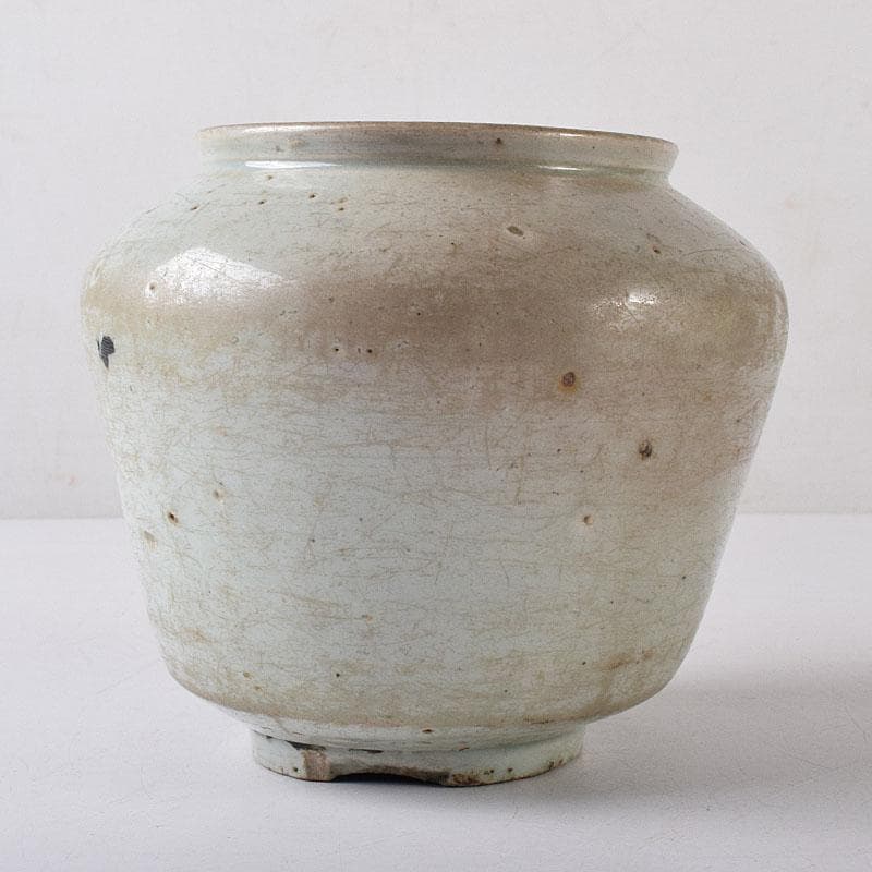 朝鮮美術　李朝　高麗白磁　壷　C　R8595