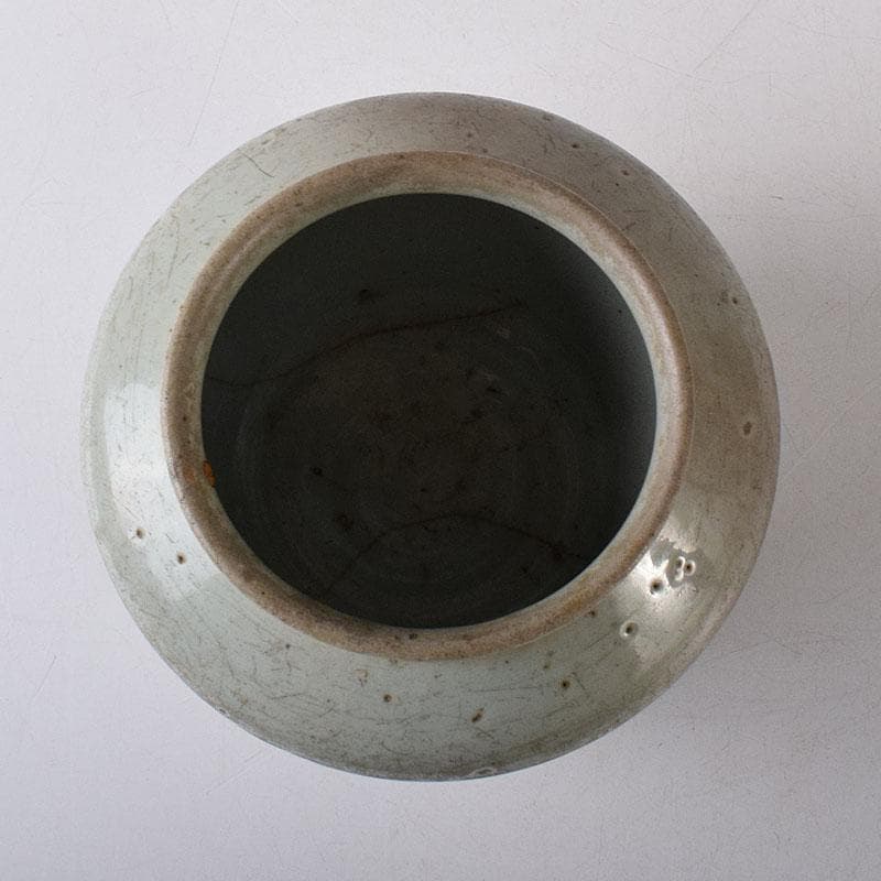 朝鮮美術　李朝　高麗白磁　壷　C　R8595