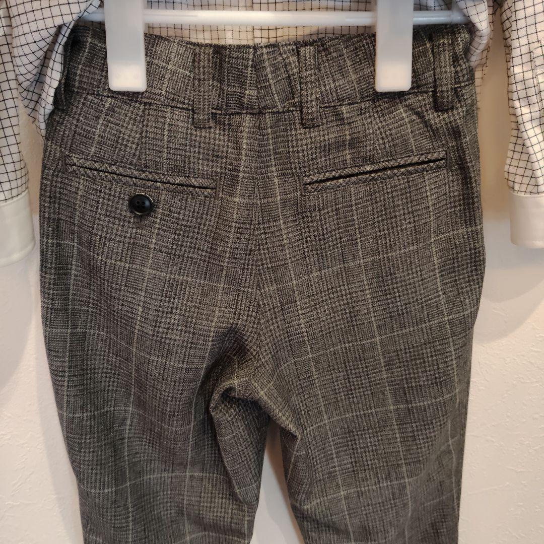 【美品】ワルツバイビームス フォーマル スーツ キッズ 110 グレー