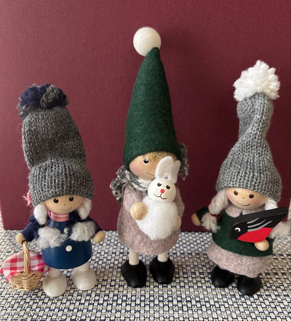 ノルディカニッセ　木製人形　3体セット