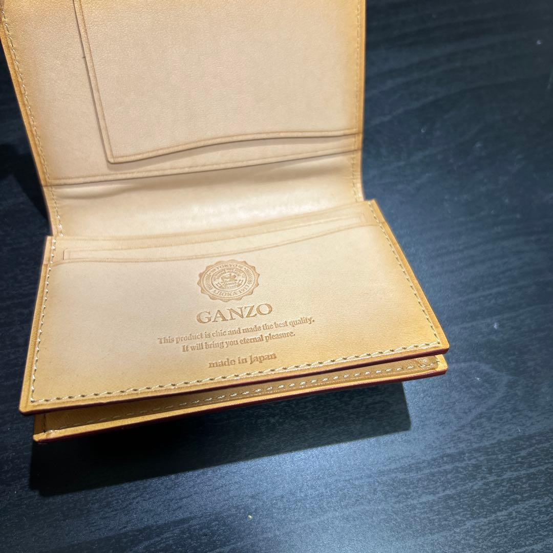 GANZO 革／レザー 名刺入れ／カードケース 黒／ブラック