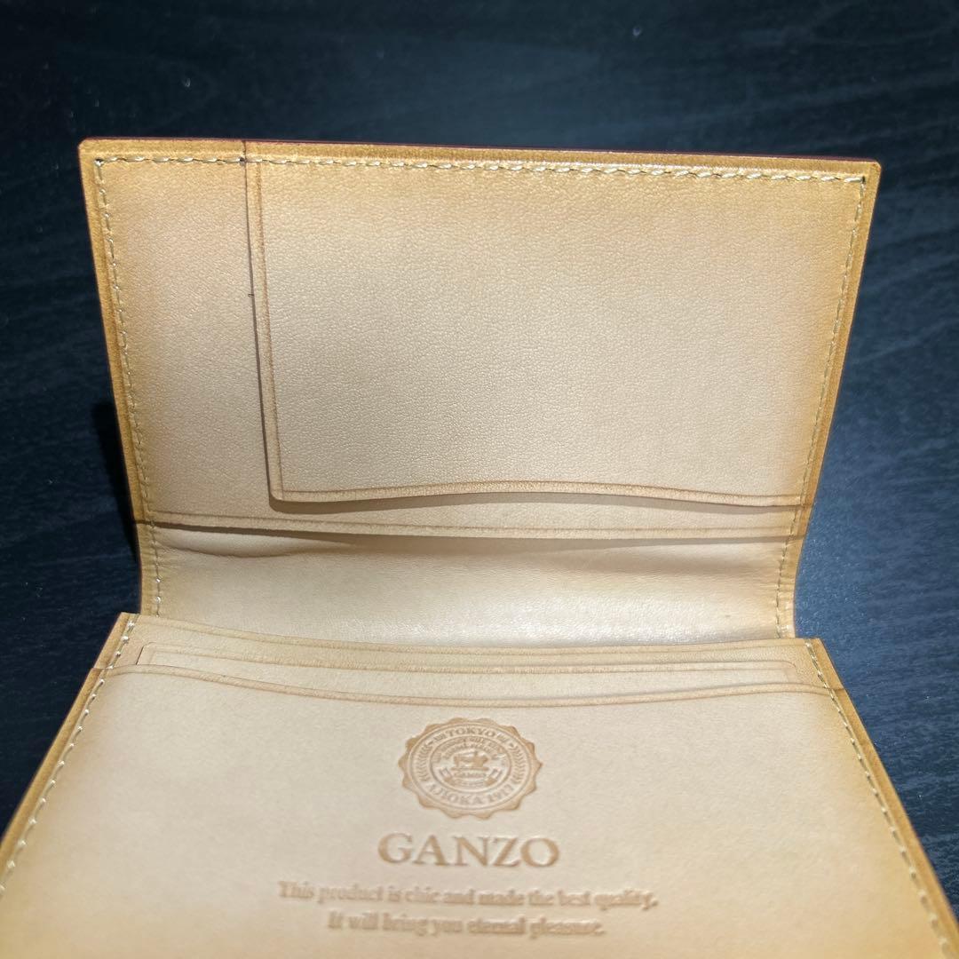 GANZO 革／レザー 名刺入れ／カードケース 黒／ブラック