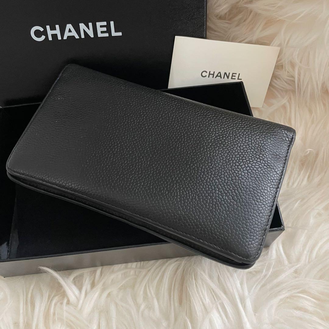 シャネル CHANEL 財布 ココマーク キャビアスキン 黒 ブラック