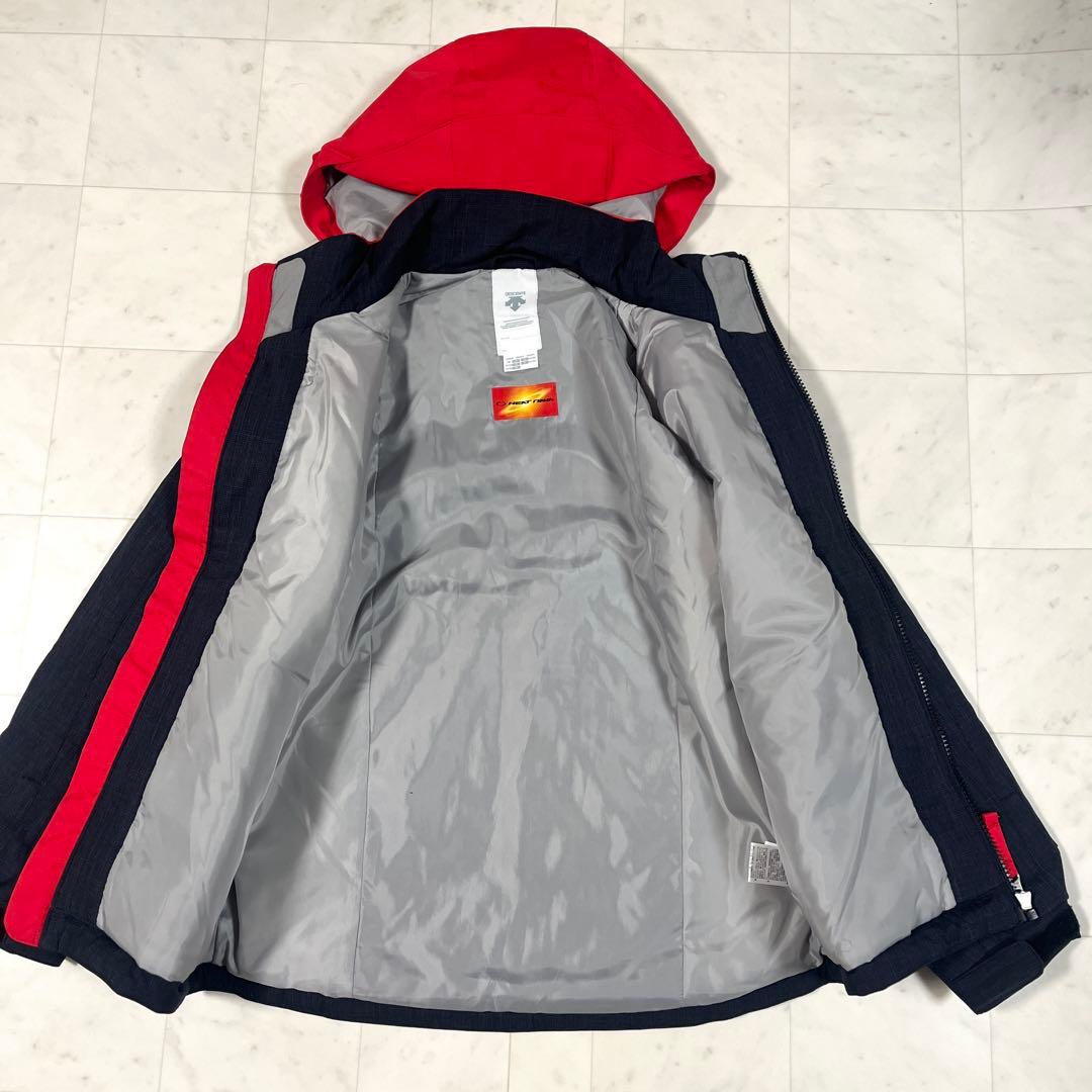 デサント スキーウエア 150 140 キッズ スノーウェア 男の子 赤 黒