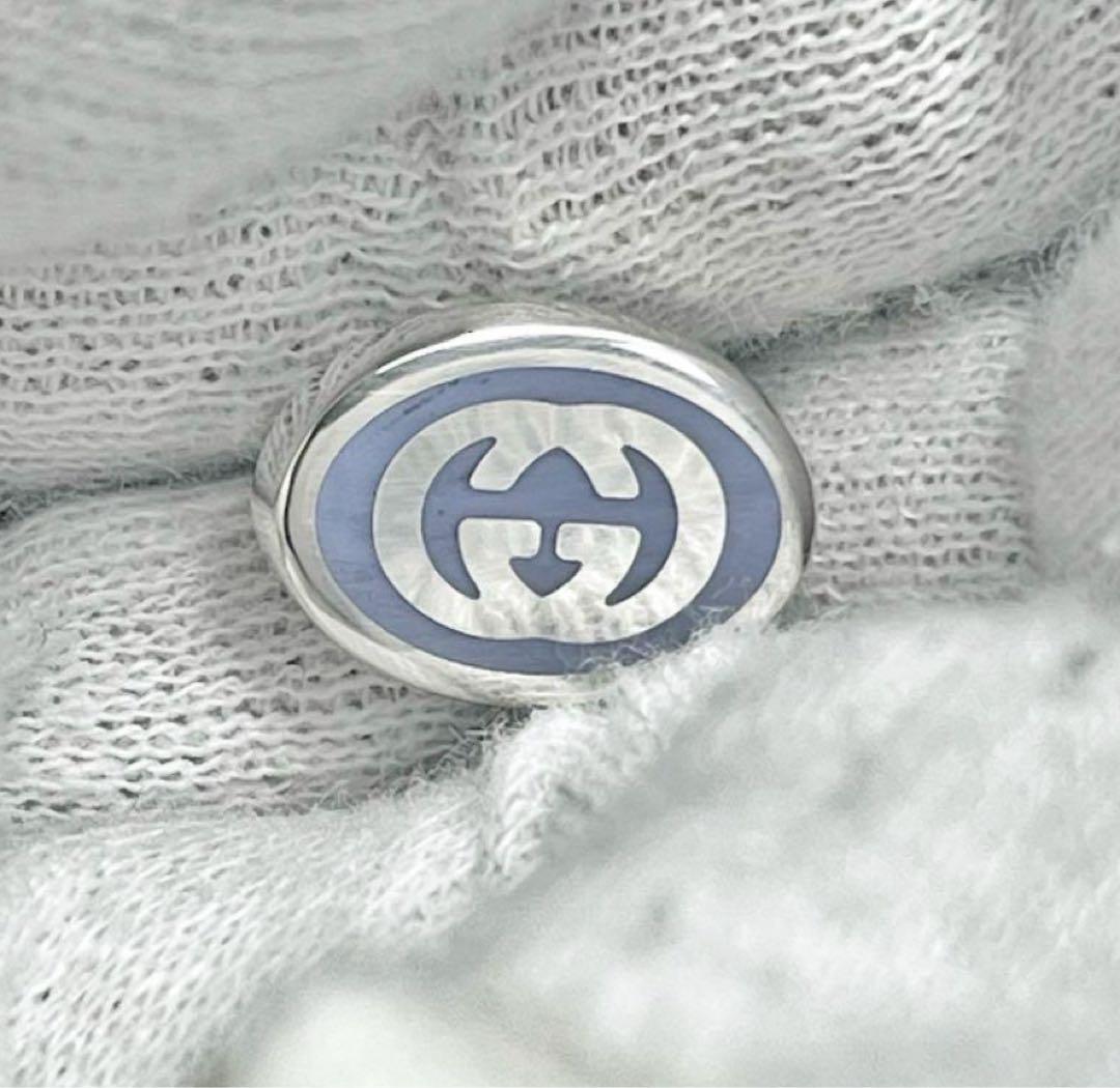 美品　GUCCI パープルGGアイコンピアス　片耳