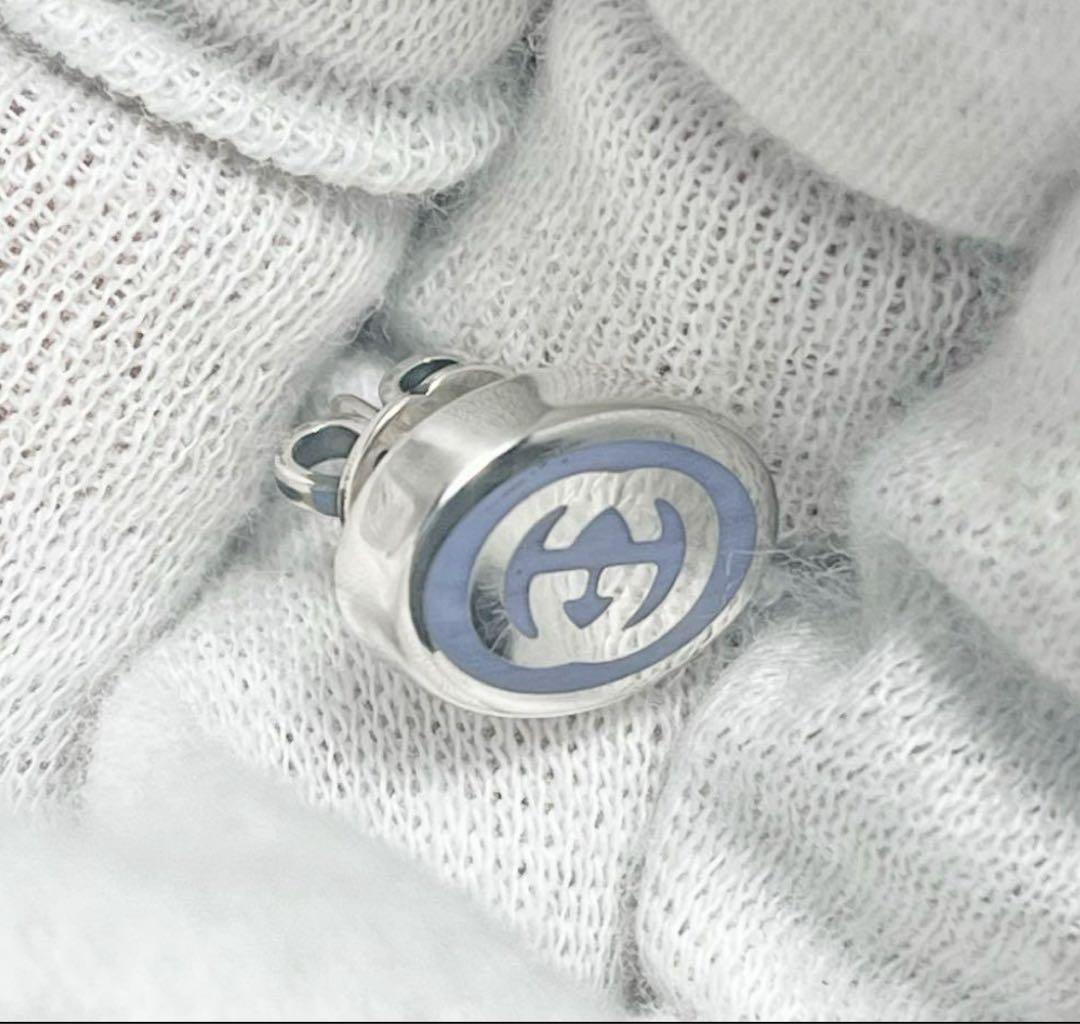 美品　GUCCI パープルGGアイコンピアス　片耳