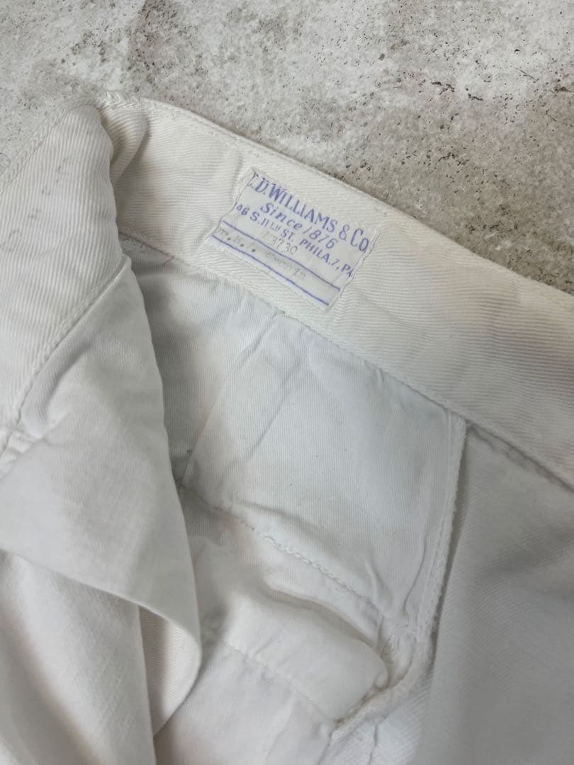 60s ワークパンツ　ホワイト　made in usa ビッグサイズ