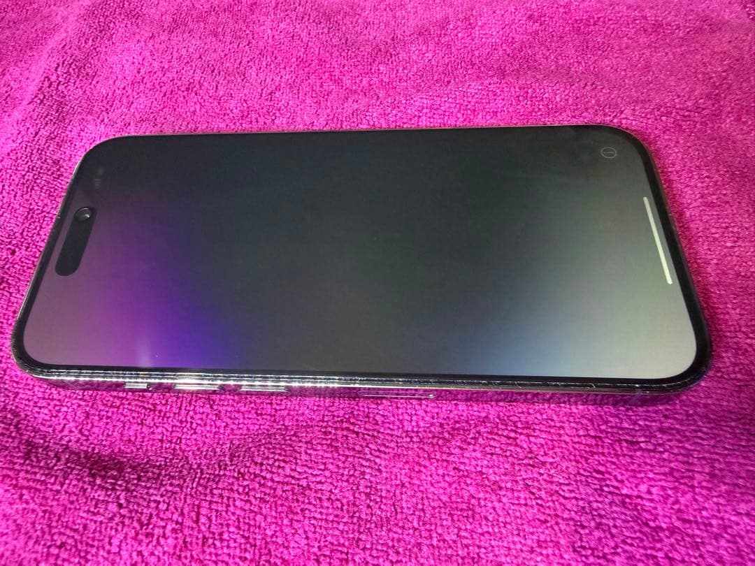 iPhone14pro 256GB パープル　背面割れ有 不具合無し修復歴無し