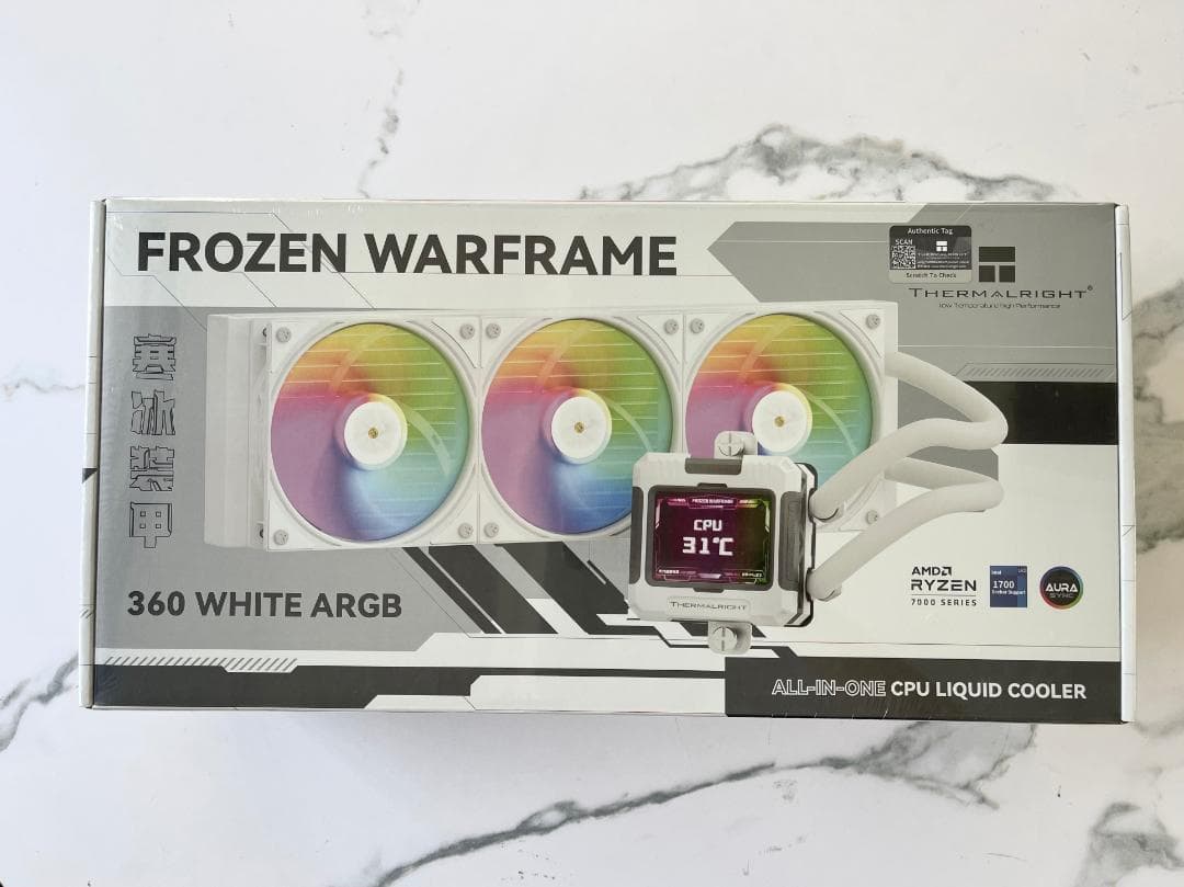FW360 ARGB CPU水冷 2.4インチIPS画面 ホワイト