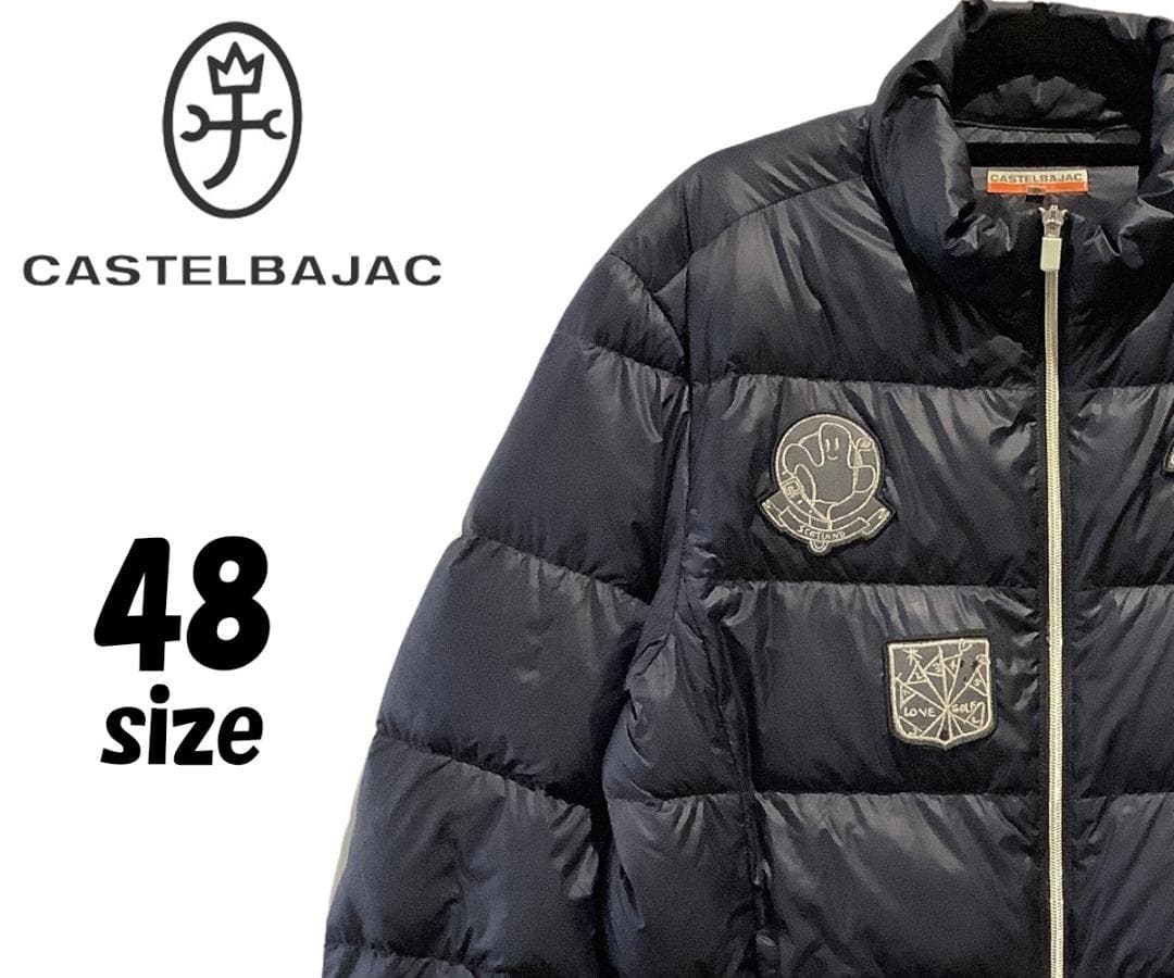 カステルバジャック　ダウンジャケット　ブラック　48サイズ　K00138