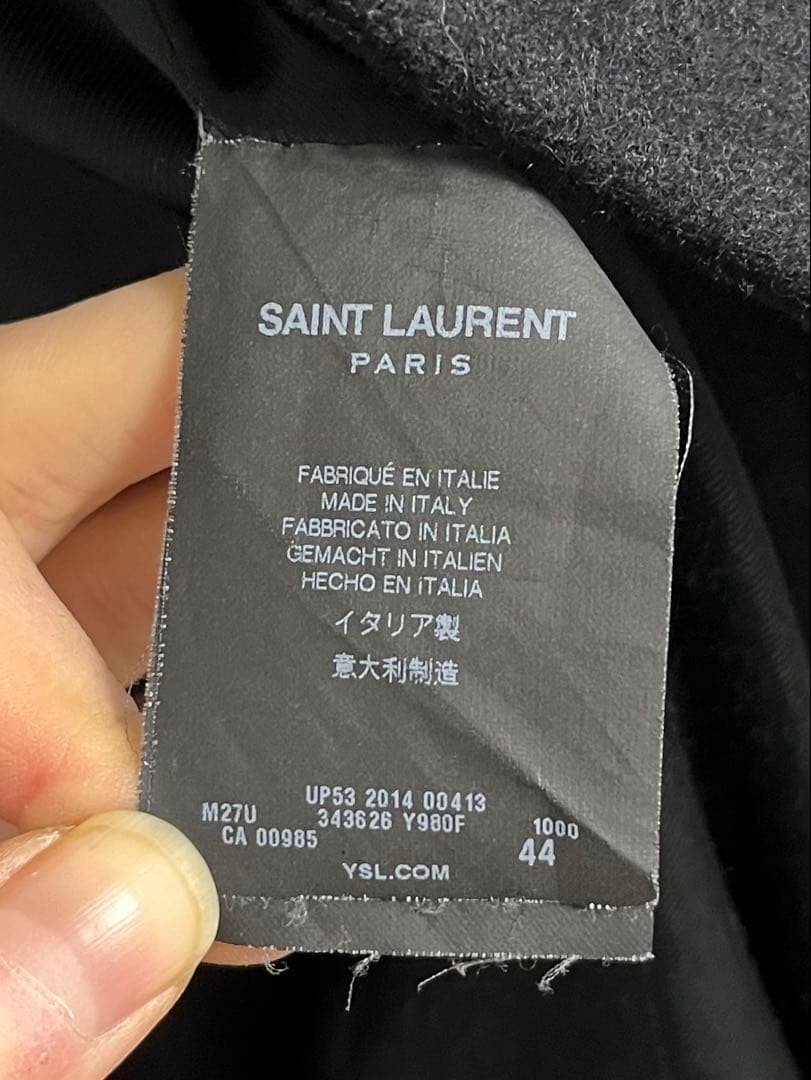 Saint Laurent 14awクラシックキャビン チューブコート 44