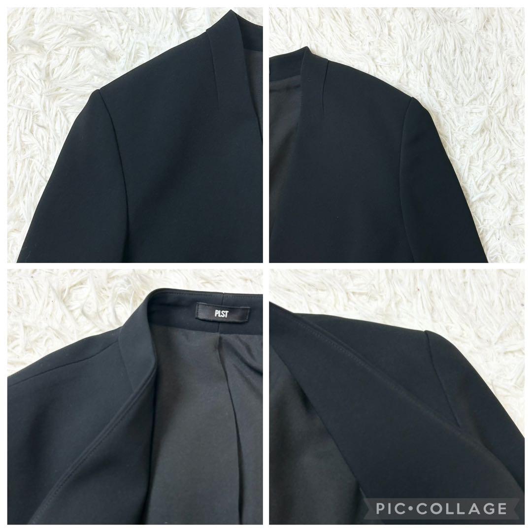 未使用✨PLST プラステ トリアセブレンドカラーレスジャケット 黒 M 25年