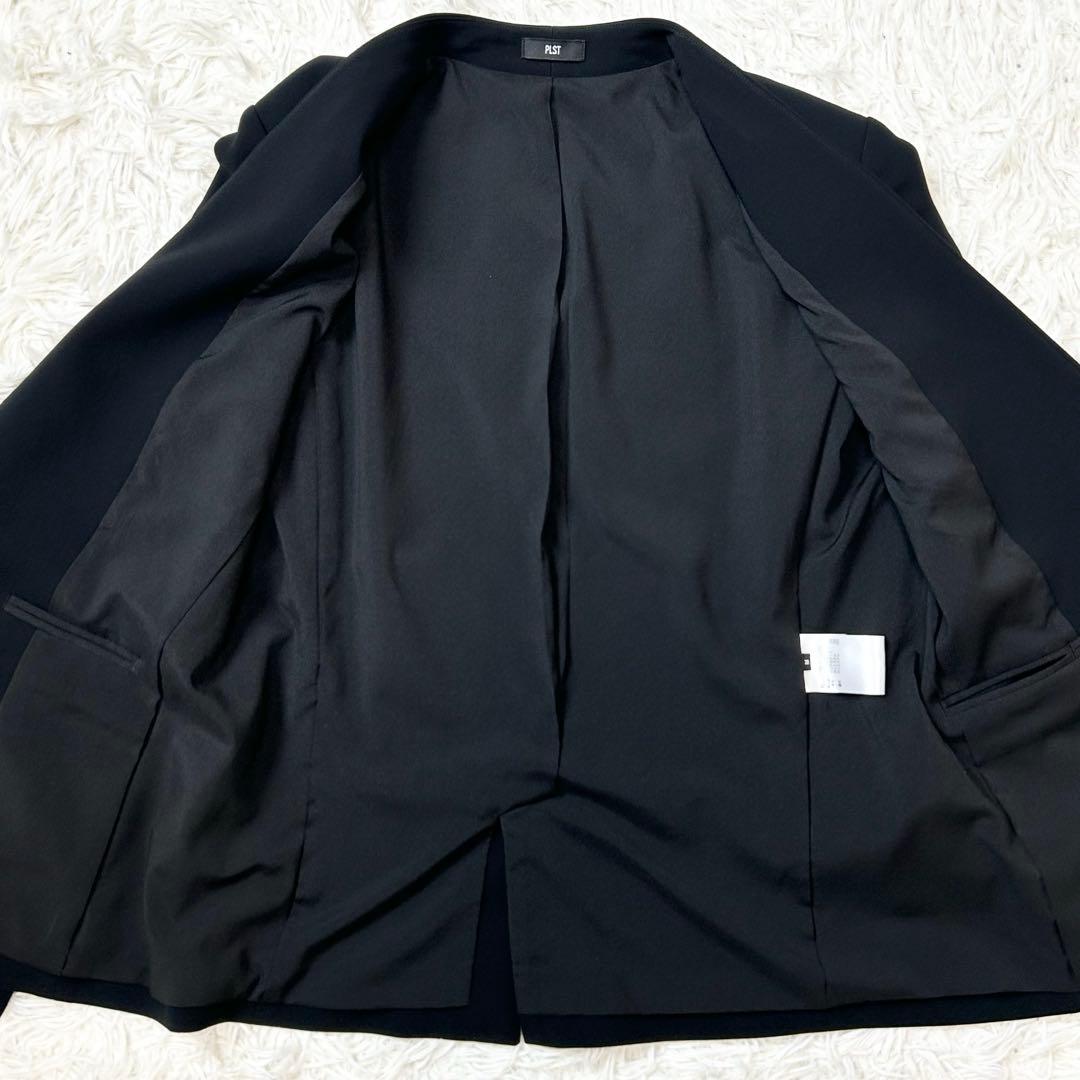 未使用✨PLST プラステ トリアセブレンドカラーレスジャケット 黒 M 25年