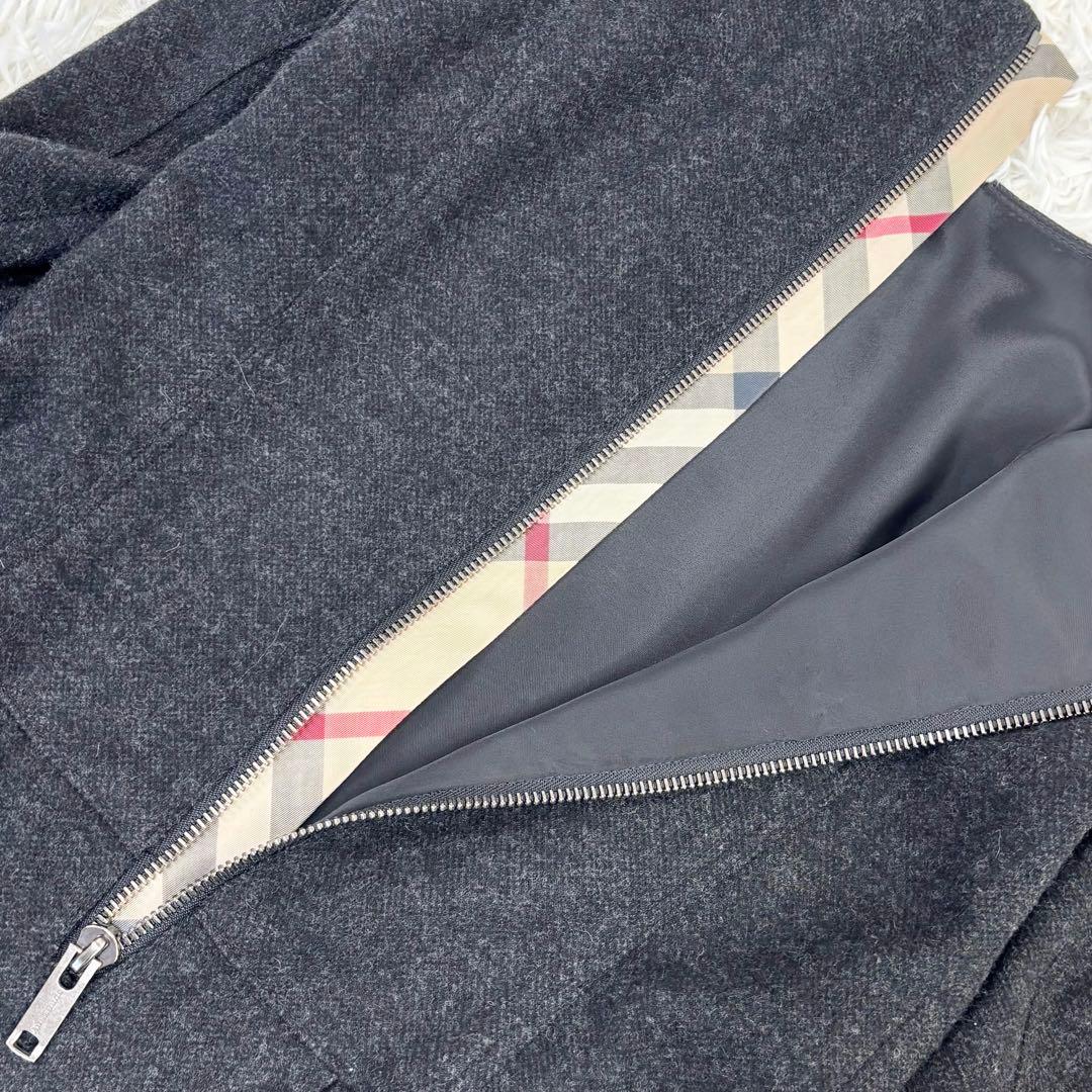 バーバリー ロンドン カシミヤウール ノバチェック ワンピース 38