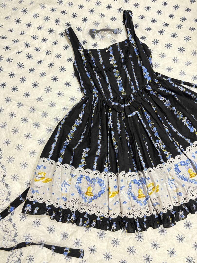 リボンジャンパースカート+リボンバレッタセット