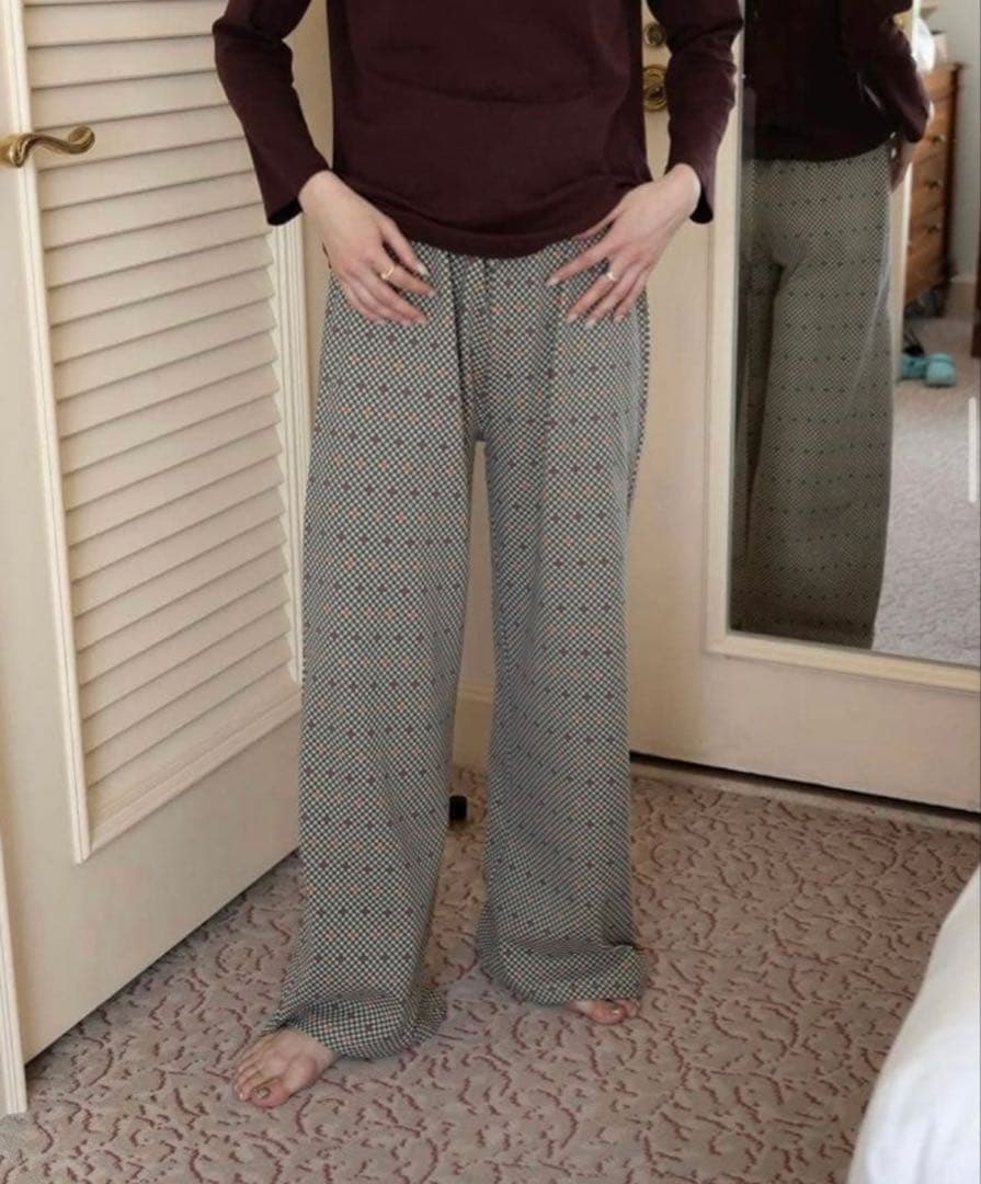 パンツ house on the hill parent pants checker