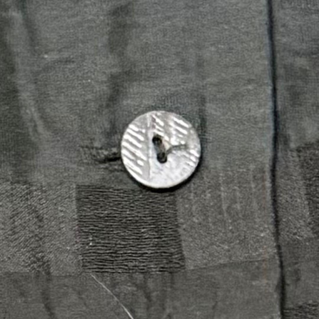 [美品] 慈雨　センソユニコ　ジャケット　変形　チェック　リネン混　ブラック　L