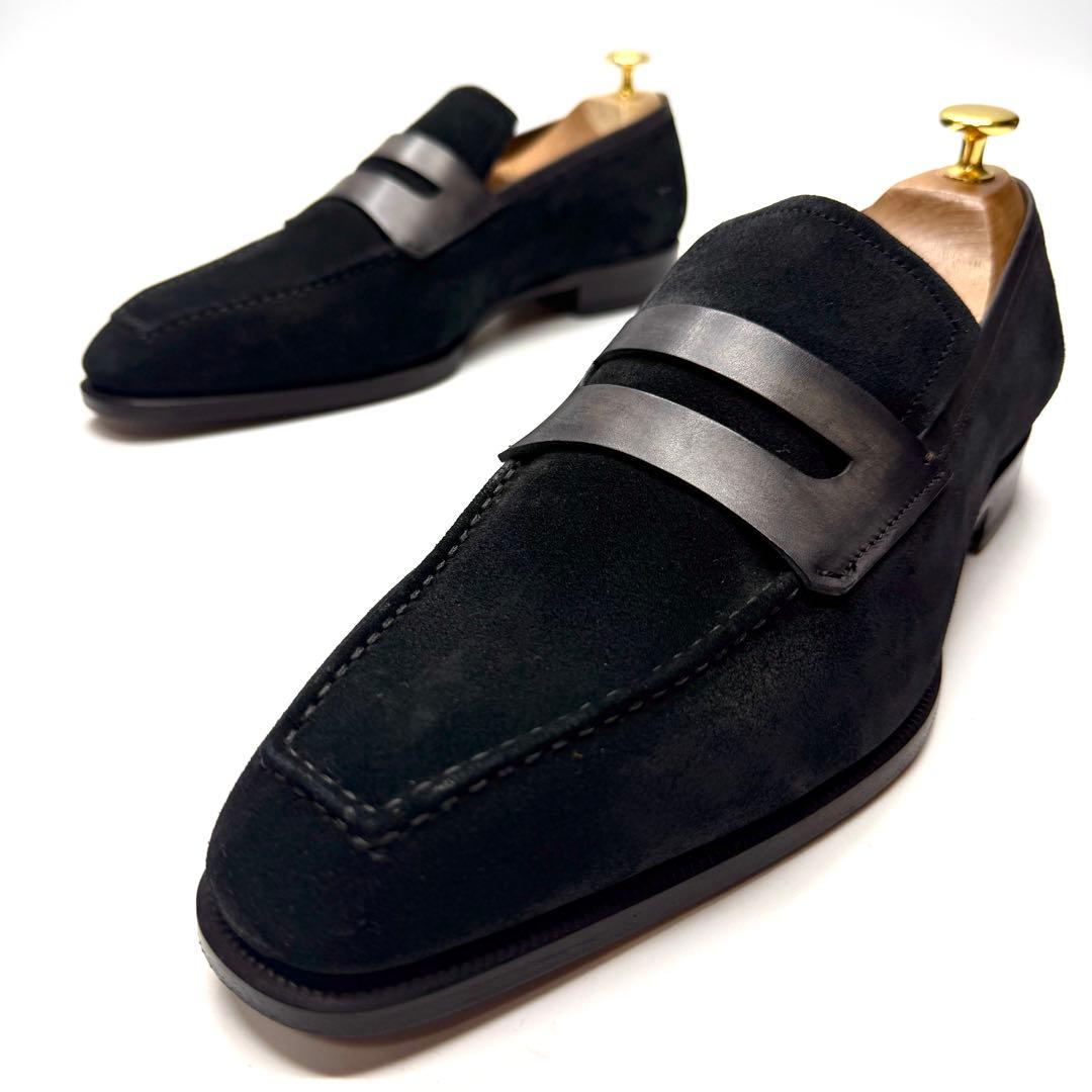 定価5.2万円 zampiere ローファー スエード ブラック キレイ目