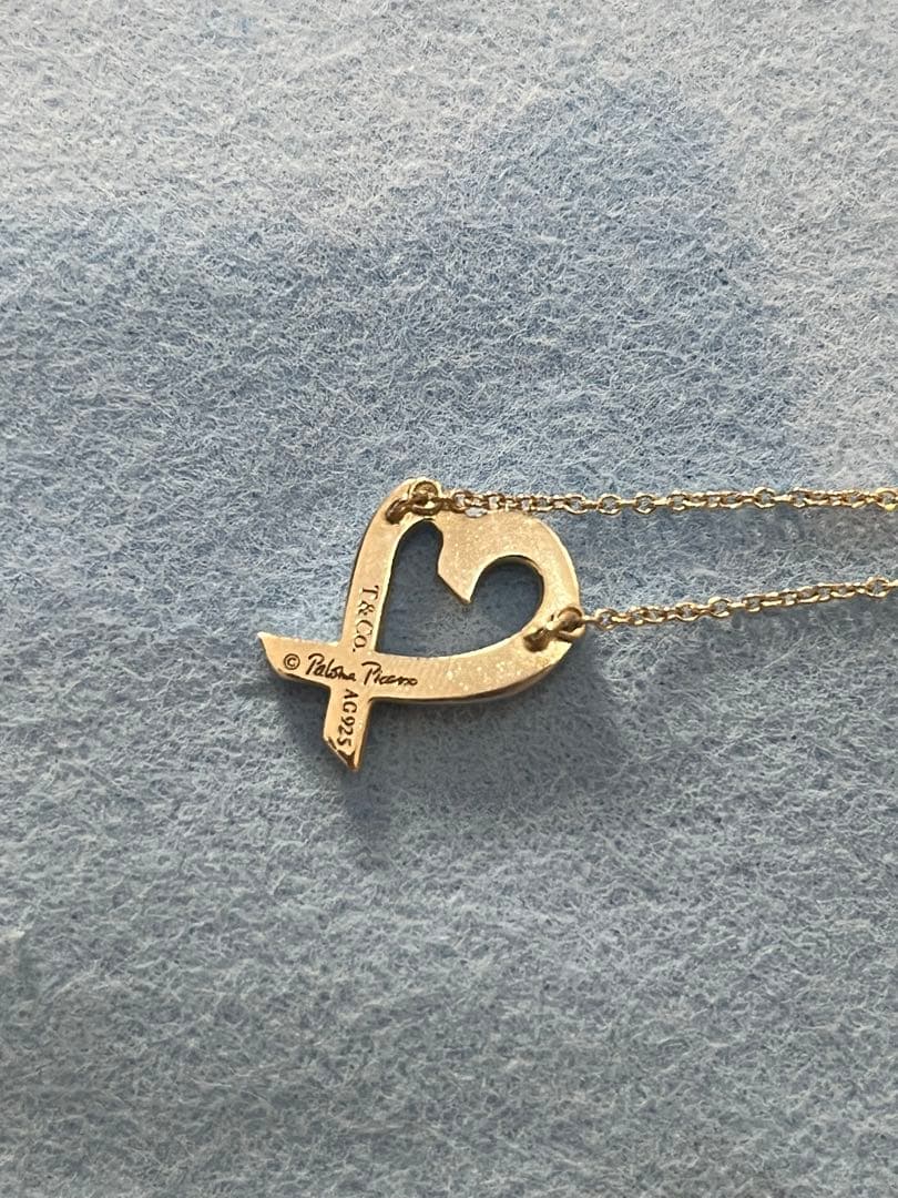 【1月末まで】美品ティファニー ラビングハートネックレス シルバー925 巾着付