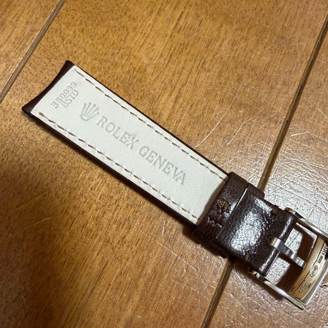 ロレックス 純正カーフベルト 19-16mm SSバックル16mm 付き