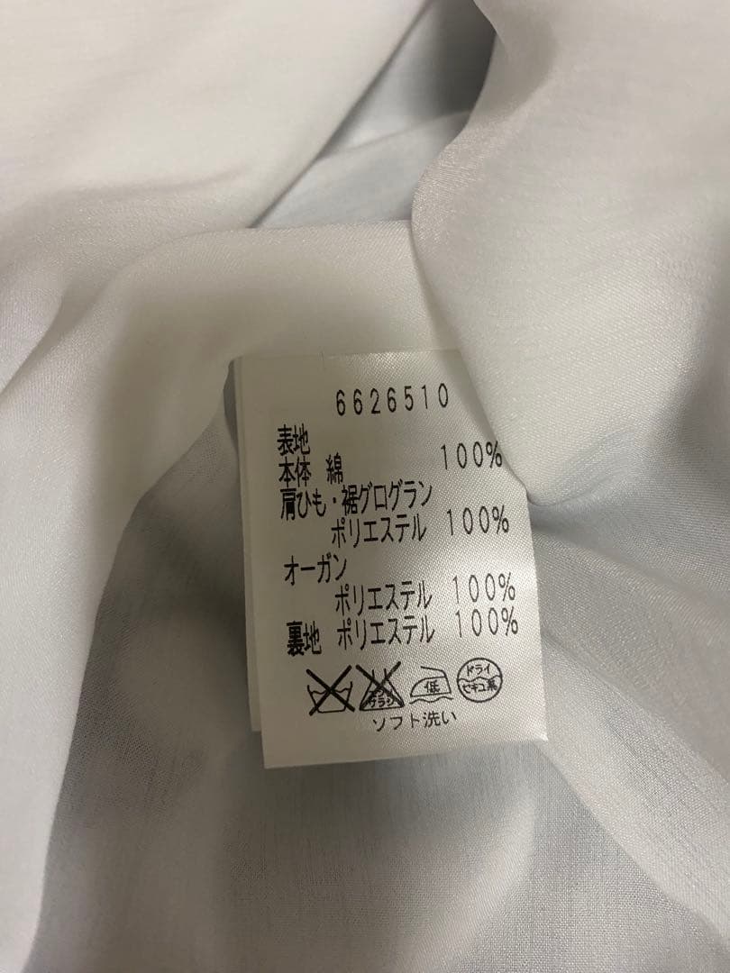 ルネ　ノースリーブひざ丈ワンピース 白黒ドット刺繍　36 訳あり