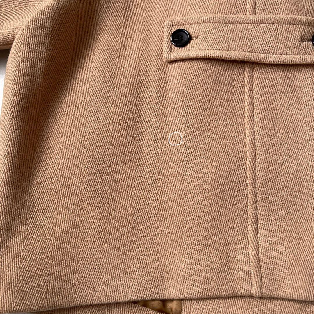 23区 ヘリンボーン ショート ピーコート 大きいサイズ 46 2022AW✨