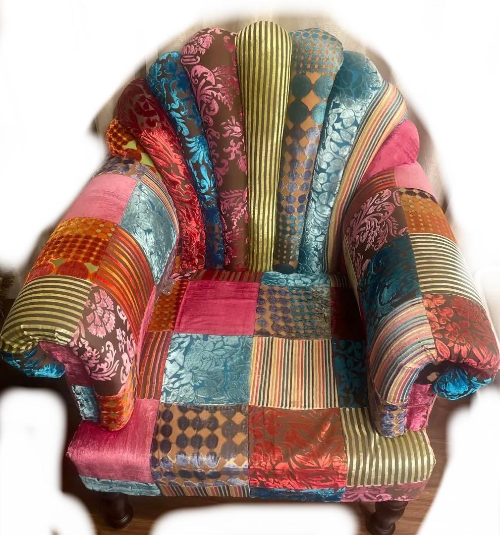 ソファ　パッチワーク