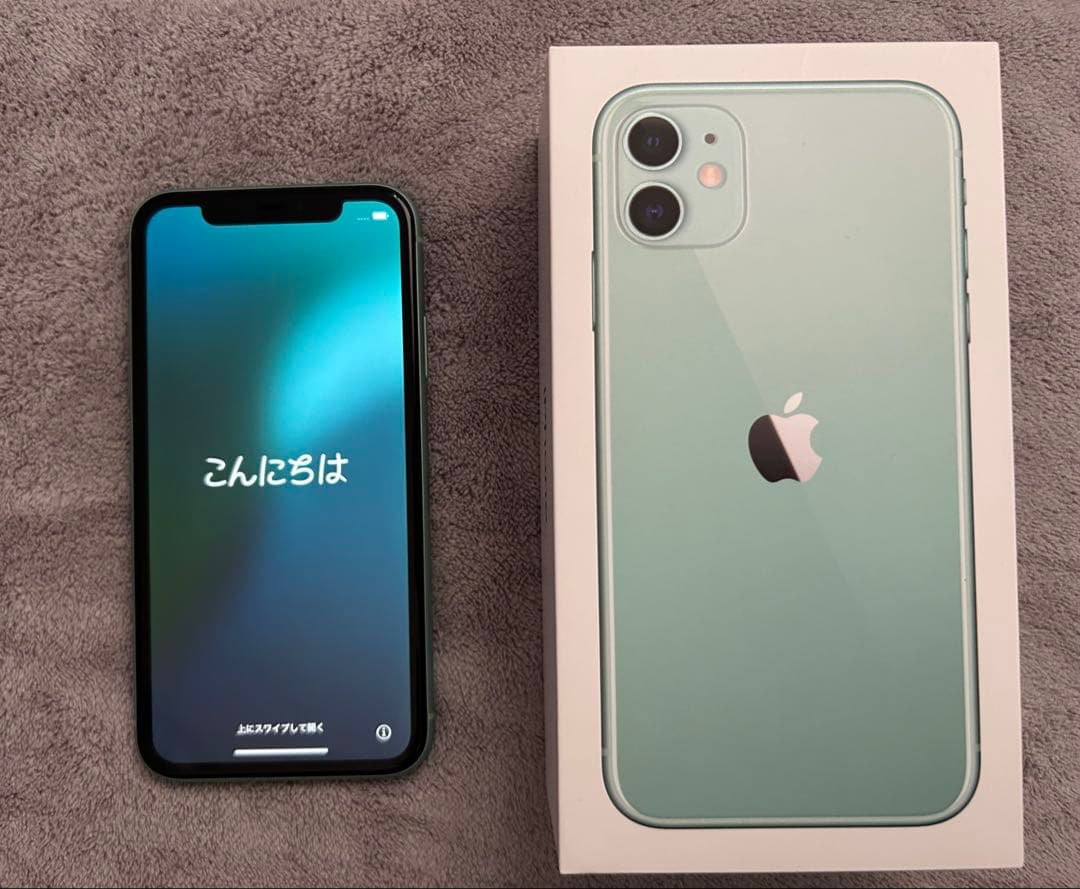 iPhone11 ミントグリーン256GB /SIMフリー 初期化済み 箱あり