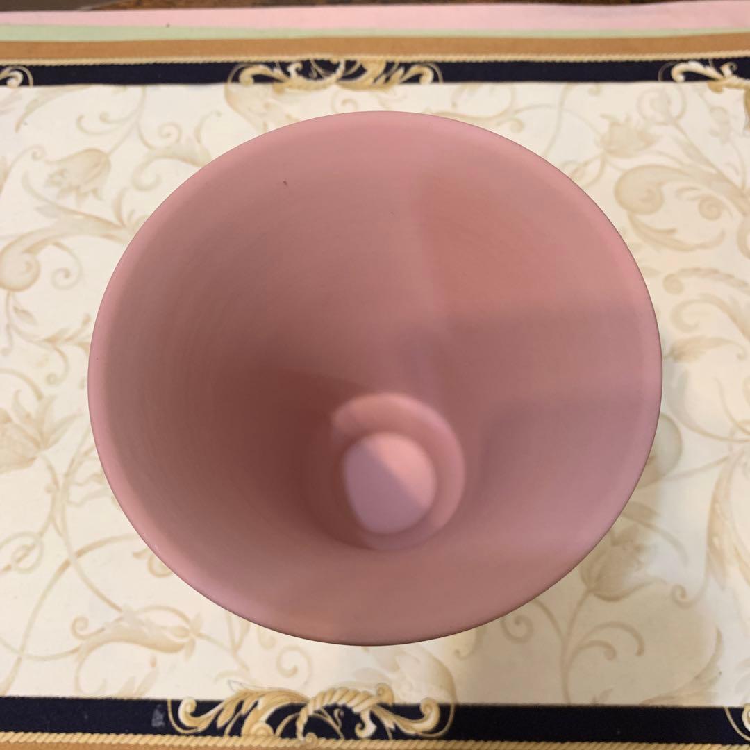 希少　ウェッジウッド ジャスパー　ピンク　花瓶　フラワーベース