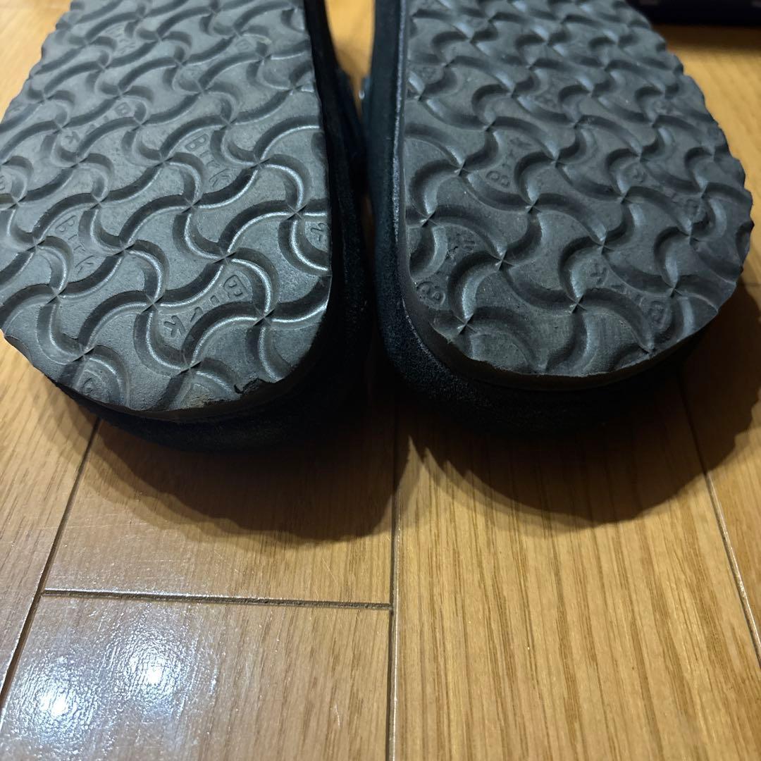 美品！ビルケンシュトック ボストン ブラック 38 24.5 スエード