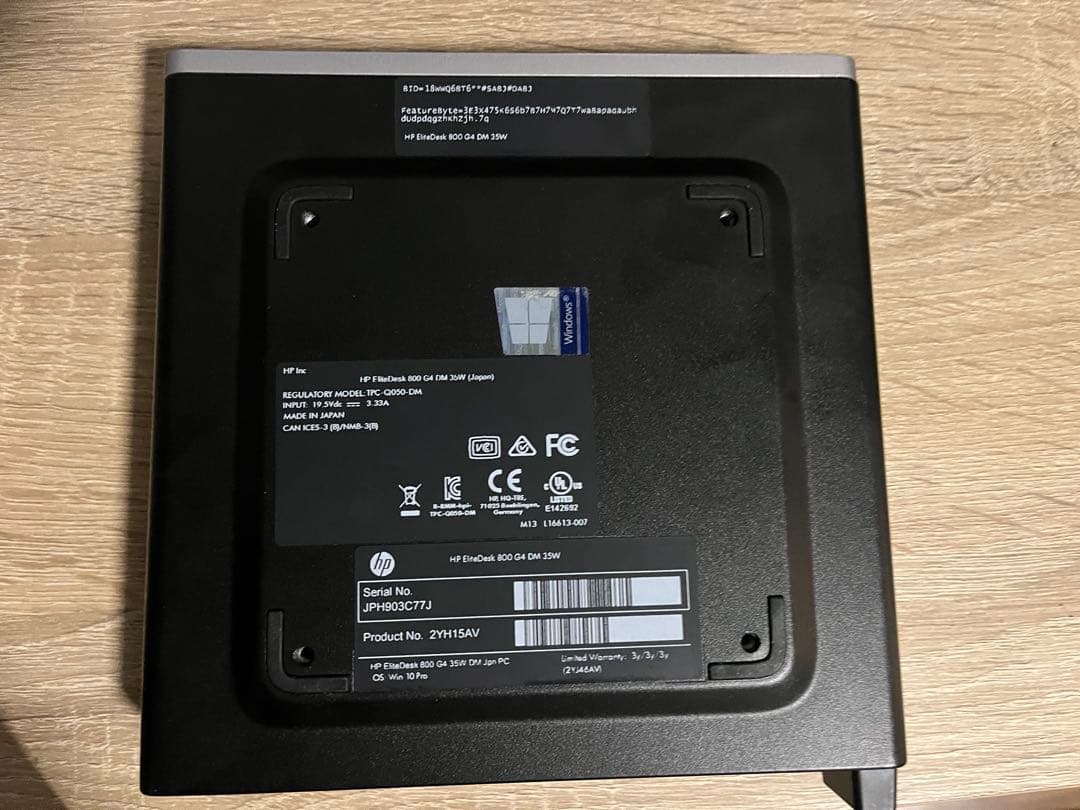 Windowsデスクトップ HP Core i7 EliteDesk800G4 8GB Win11