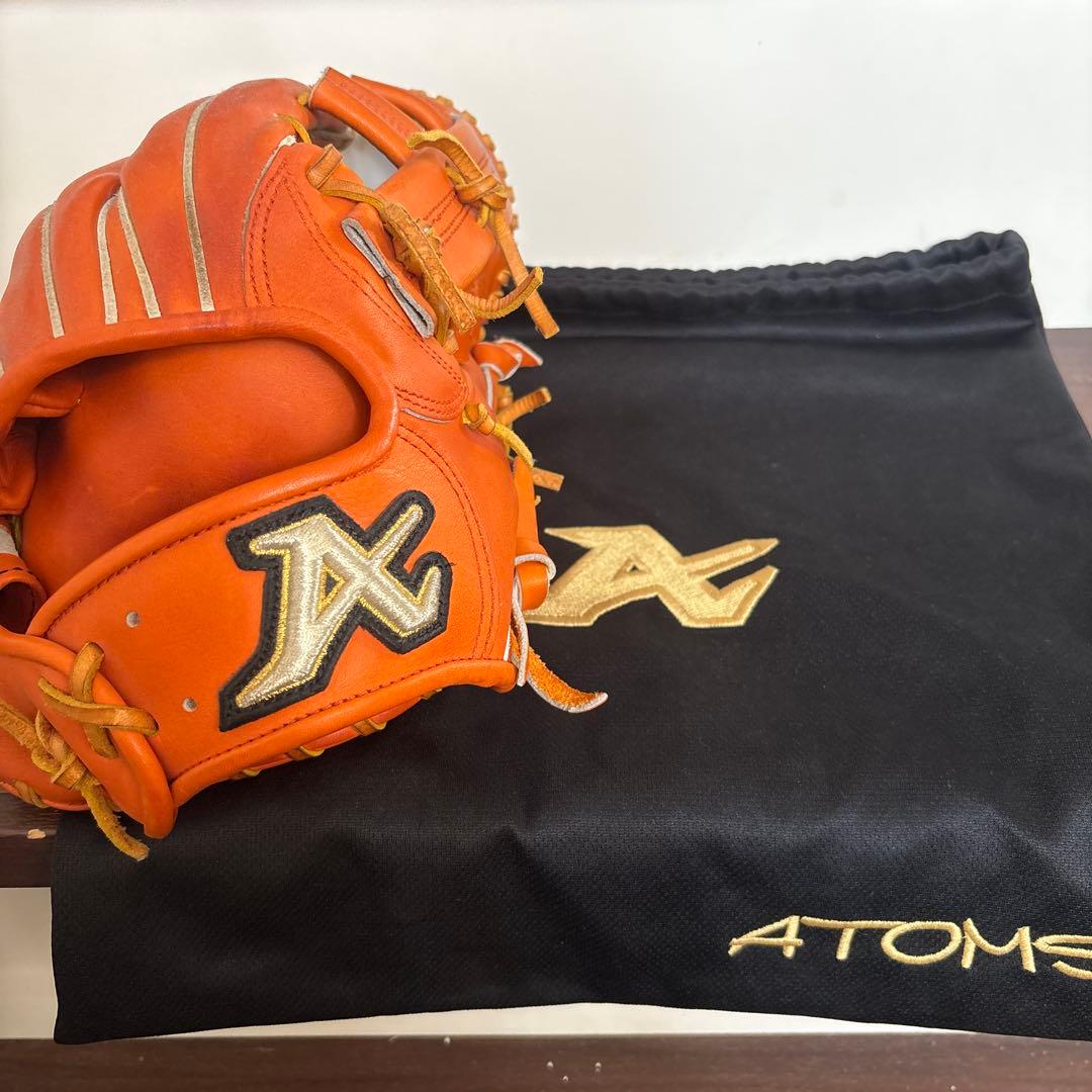 ATOMS 軟式グローブ オレンジ