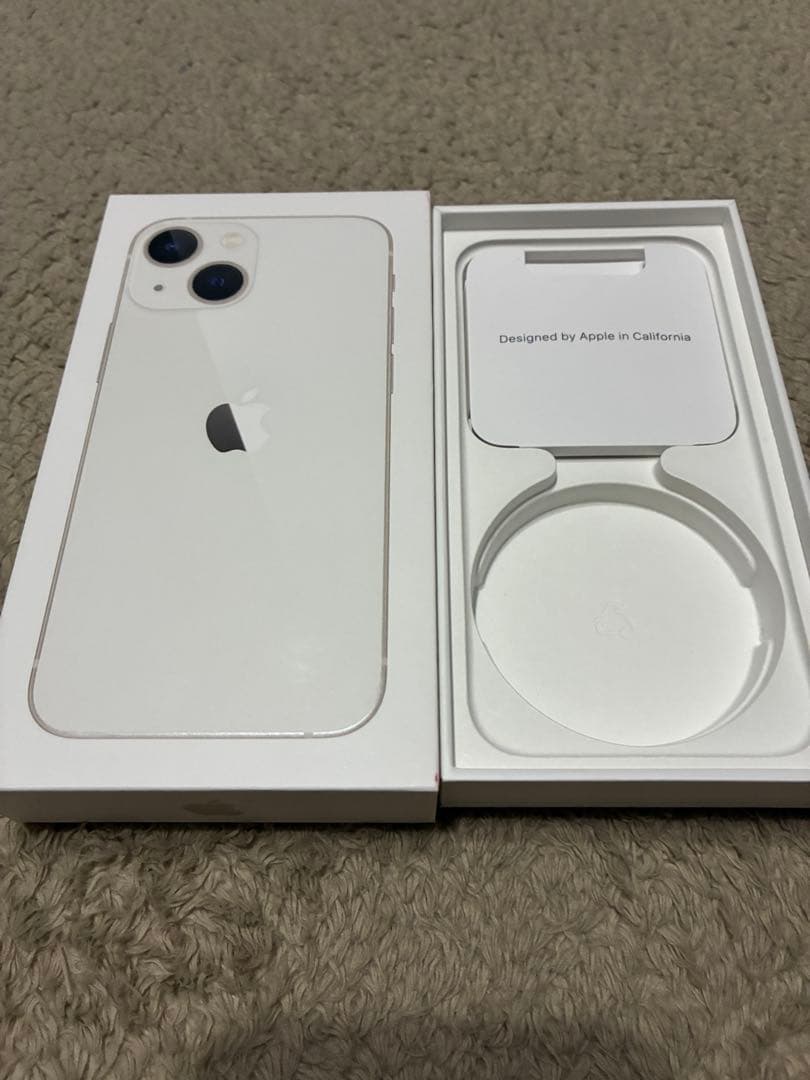 美品　iPhone 13mini スターライト128GB本体 バッテリー交換済み