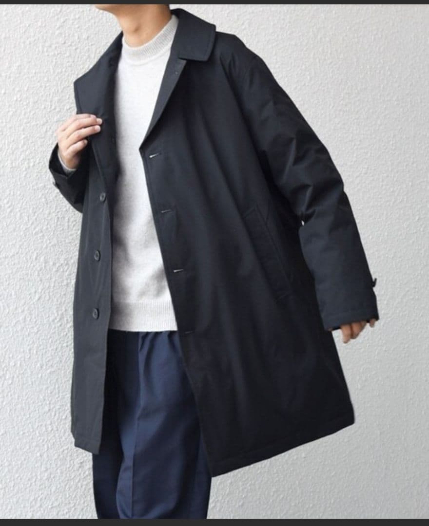 【SHIPS any】撥水/防風等 多機能 ダウン クラシカル ミドルカーコート