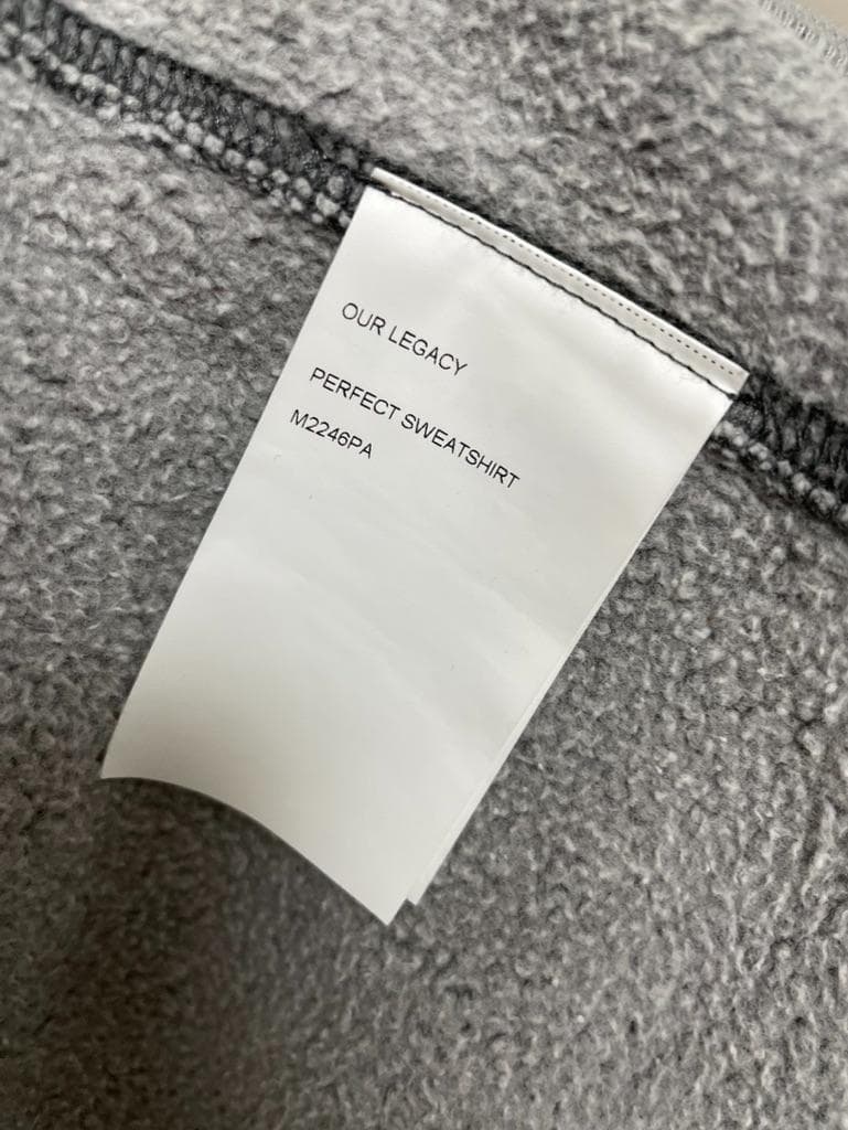 ★24SS OUR LEGACY グレー クルーネック スウェット シャツ 44
