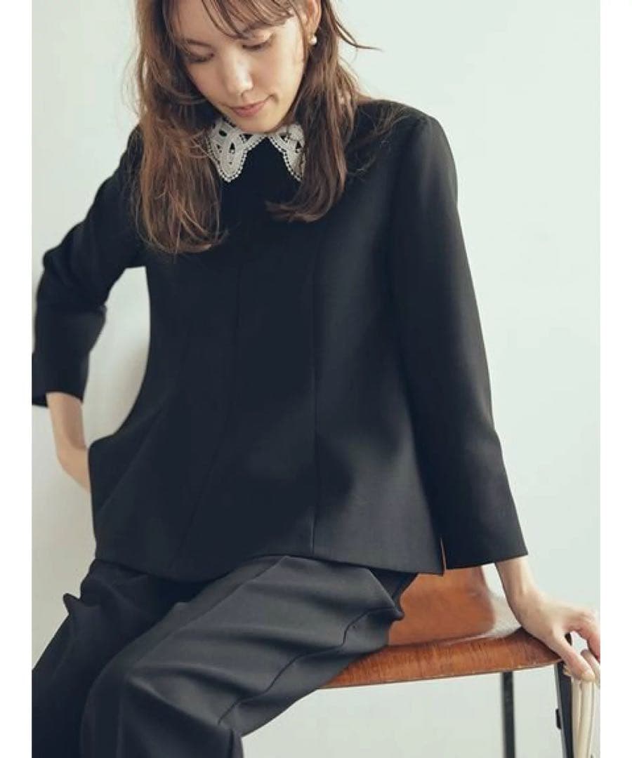 【新品未使用】MilaOwen 2wayレースカラーペプラム　トップスのみ