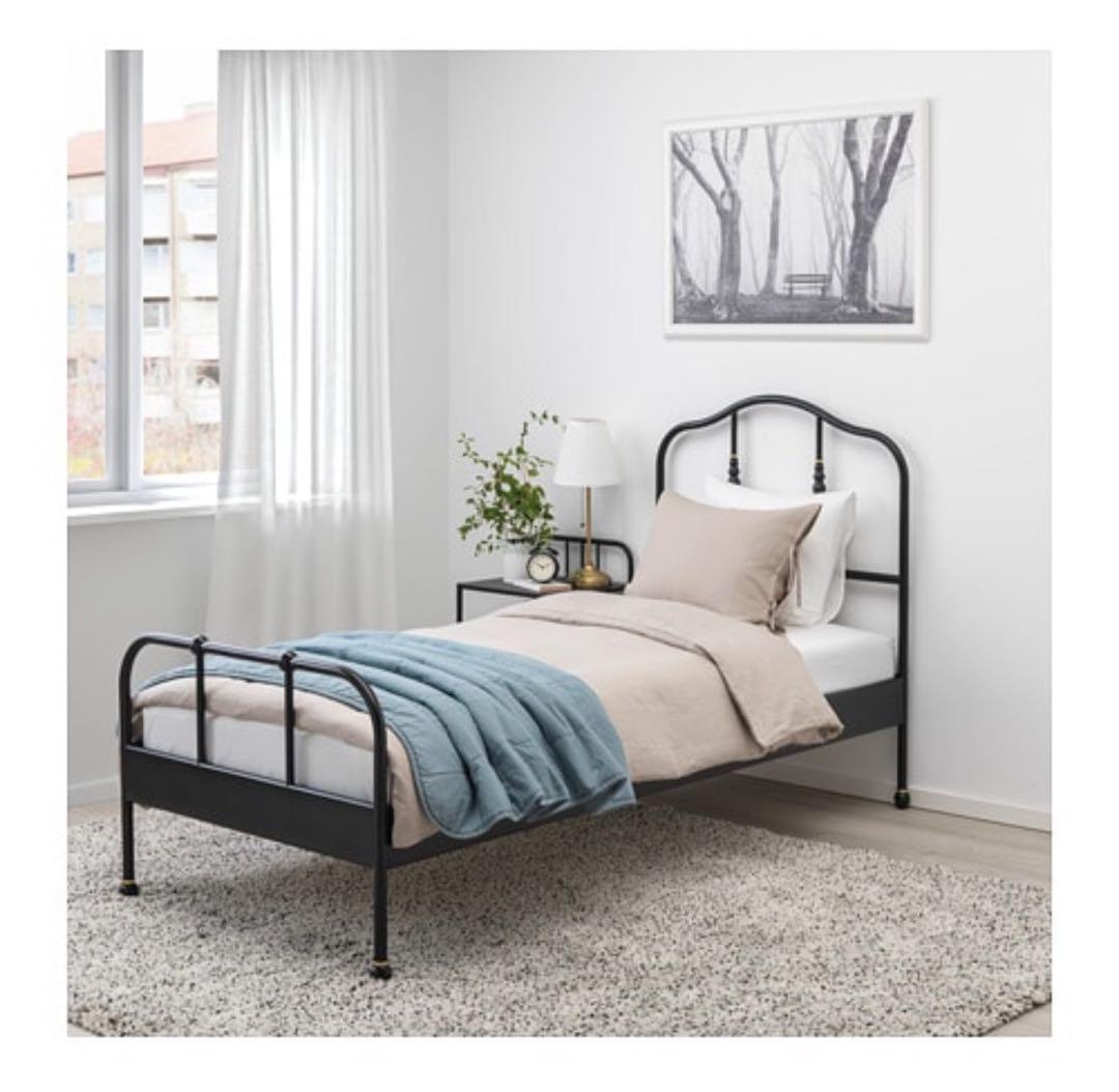 【専用】IKEA シングル SAGSTUA サグストゥーア ベッドフレーム BK