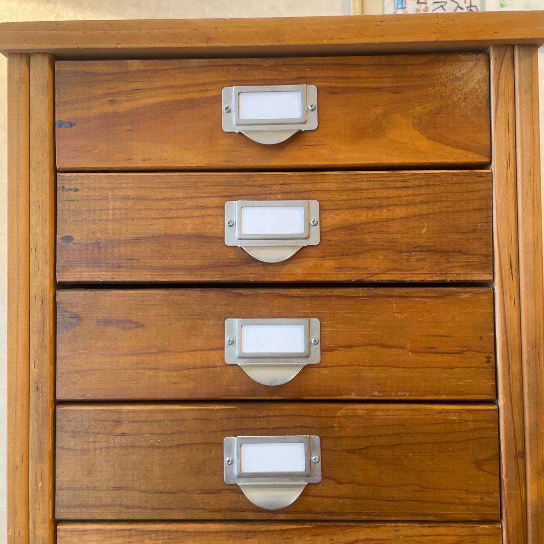 木製 12段チェスト ライトブラウン